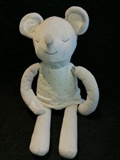 Doudou peluche souris grise tee shirt gris blanc à pois Obaïbi  Etat neuf