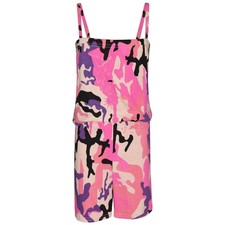 Combinaison Unisexe Camouflage Rose Bébé Pour Filles De 5 À 13 Ans