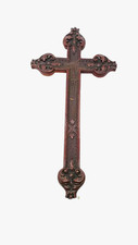Croix sculptée antique du XIXe siècle