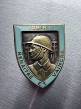 ORIGINAL MILITAIRE INSIGNE 109º RÉGIMENT D’INFANTERIE / DRAGO TBE