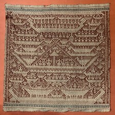 TISSU CEREMONIAL "à Jonques", Sumatra, Indonesie, 19eme siecle
