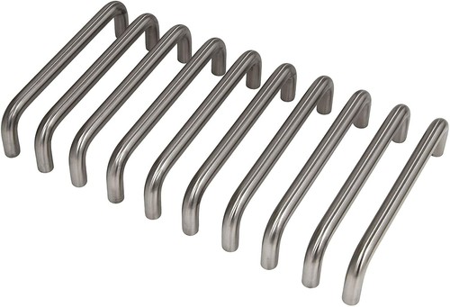 10x poignée armoire inox - 10x,