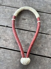 Bosal tressé Western en cuir brut 5/8" avec 2 accents multicolores
