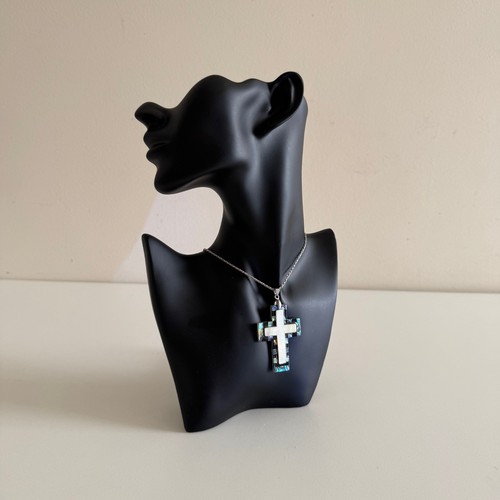 Grand pendentif croix nacre - grand,