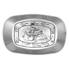 Snack Plate Vintage European Style Metal Dish Tray Desktop Receive Dish For