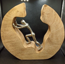 sculpture design Moritz push & work bois et aluminium