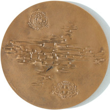 MEDAILLE EN BRONZE - SNCF - ELECTRIFICATION EST-PARIS - 1962 - 68 mm - 108 g