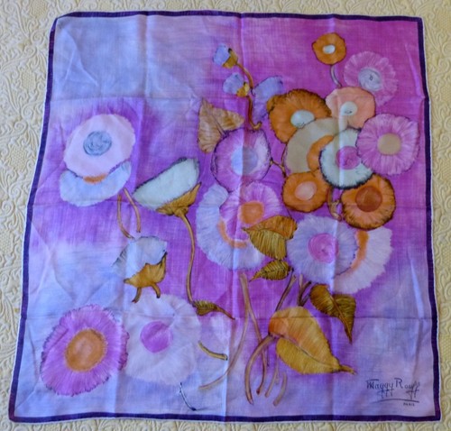 Foulard soie signé maggy - foulard, en