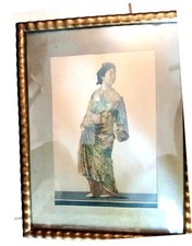 Estampe japonaise ancienne GEISHA TRADITIONNELLE ( rare)