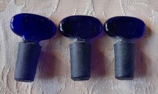 LOT D'ANCIENS  BOUCHONS EN VERRE  FLACON PHARMACIE  HAUTEUR 3,7 CM