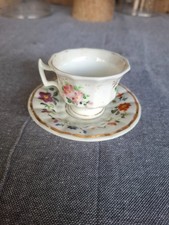 Tasse En  Porcelaine Manufacture Paris Décor Floral