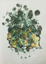 JEAN LURCAT : LE CRAPAUD. LITHOGRAPHIE ORIGINALE EN COULEURS