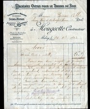 MELAY (52) Constructeur de MACHINES OUTILS pour travail BOIS "MOUGEOTTE" en 1913