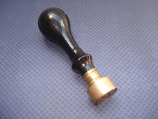 Sceau Cachet Bois Bronze Initiale  " S "