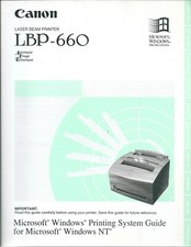 Guide Canon LBP 660 laser beam printer imprimante laser printing mode d'emploi