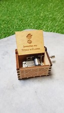 Boîte à musique en bois Blanche Neige Mon Prince viendra - Personnalisable