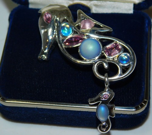 Charmant argent ton - argent, hippocampe
