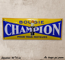 Plaque émaillée CHAMPION bougie