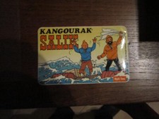 AUTOCOLLANT  TINTIN  /  SALIK KANGOURAK  / TINTIN et LE CAPITAINE SUR UN RADEAU