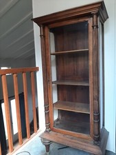 Argentier XIX avec vitrines face et côtés  idéal pour livres ou bibelots