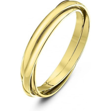 9ct Jaune Poinçonnée Or 2mm Russe Mariage Bague Main Tailles De F -z
