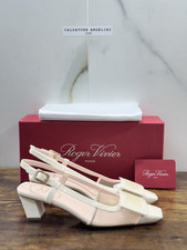 Roger Vivier Décolletés Slingback Belle Vivier 45 Mm En Cuir Maille Blanche 37