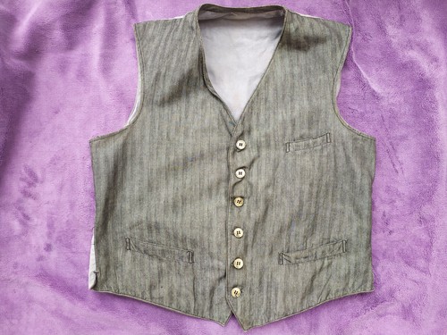 Ancien gilet paysan chevron - ancien,