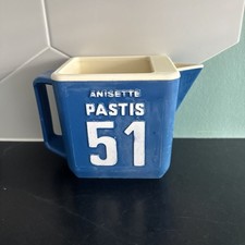 Pichet ou pot à eau bleu Pastis 51 Anisette Pastis 51 années 60