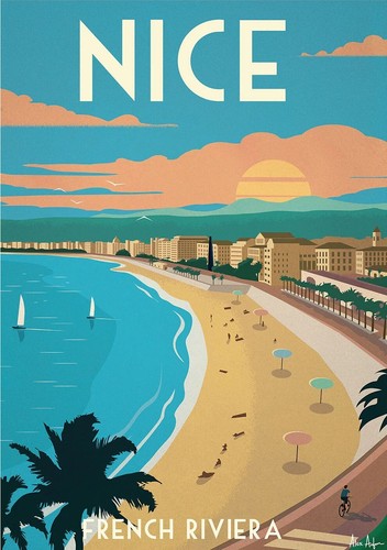 Affiche nice provence alpes - affiche,