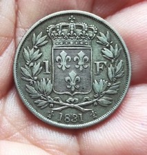 France rare 1 Franc Henri V Prétendant 1831 A