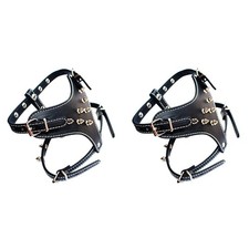 2X Gilet Harnais pour Chien en Cuir Clouté à Pointes pour Petites Races  H4W9