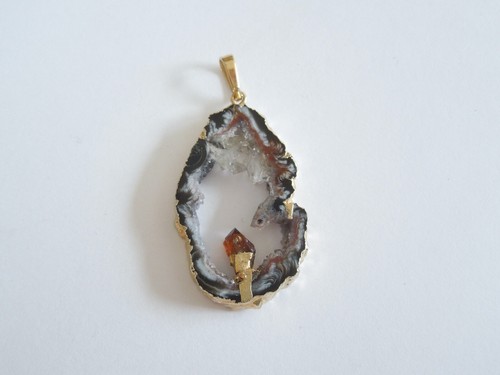Pendentif achat geode druse - pendentif,