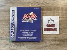 NOTICE SEULE Kirby Nightmare in Dream Land Nintendo Game Boy Advance EUR GB GBA