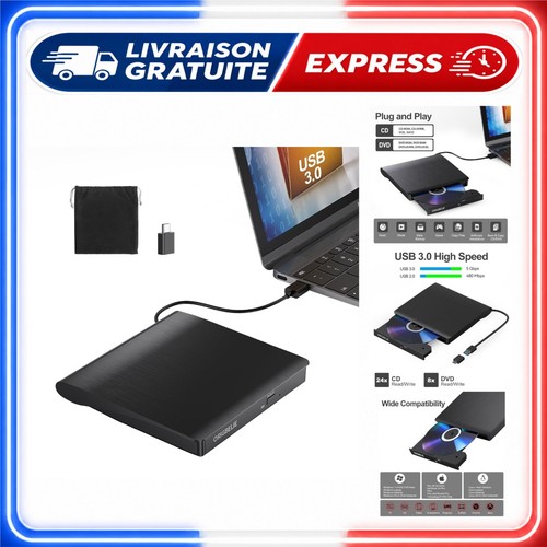 Origbelie lecteur externe - cd,