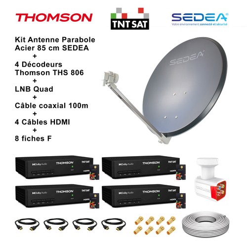 Kit parabole lnb quad - +,