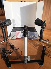 KÖnig Photo Studio mini pliable : 2 lampes trépied + photo studio pliable