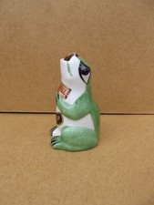 Ancienne bouteille Mignonnette Garnier France porcelaine en forme de grenouille