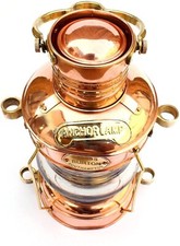 Lampe à pétrole ancre laiton