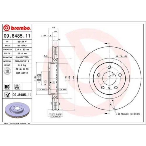 Brembo disque frein - brembo, de