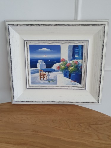 Tableau huile grèce santorin - grèce,
