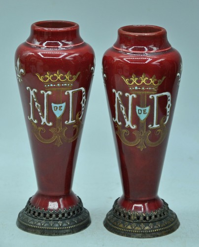 Paire vases porcelaine - de,