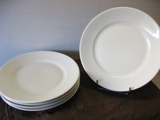 5 assiettes Ø 23,5cm en porcelaine Blanche tradition CNP FRANCE