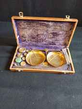 Balance Ancienne Bijoutier Joaillier Trébuchet Précision Or Change Monnaies