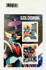 BLOC 2 TIMBRES GOLDORAK ED. LIMITEE - LIMITED FRENCH STAMPS GOLDRAKE - GRENDIZER