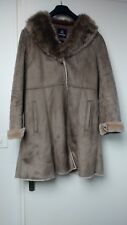 Manteau Peau Retournée Taupe Burton, taille L
