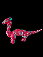 Dinosaure tissu rouge peluche