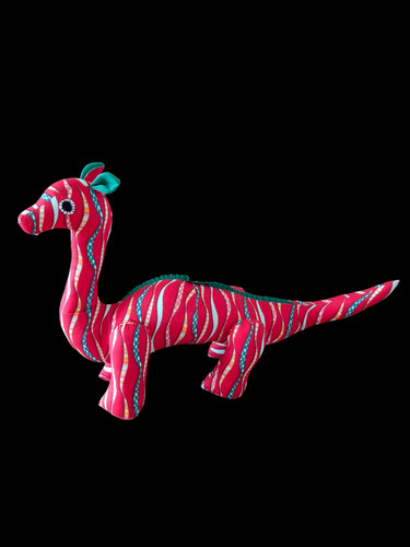 Dinosaure tissu rouge peluche