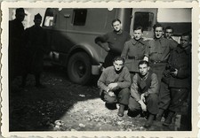 PHOTO ANCIENNE - VINTAGE SNAPSHOT - MILITAIRE CAMION FOURGON - MILITARY TRUCK