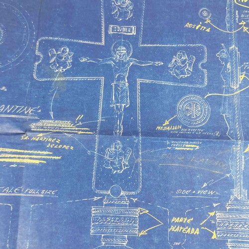 Rare plan ancien - plan, candélabre