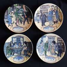 Lot de 4 assiettes parlantes " D'r Herr Maire "  en Faïence Sarreguemines DV
